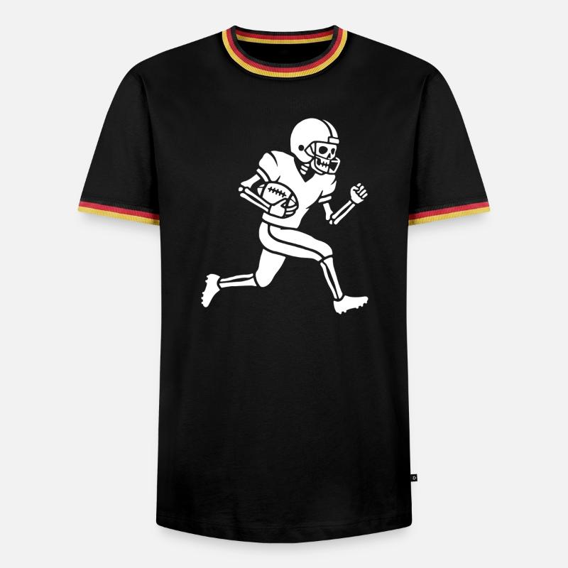 Skeleton Gridiron Runner - Men's Ringer Shirt - black/tricolour