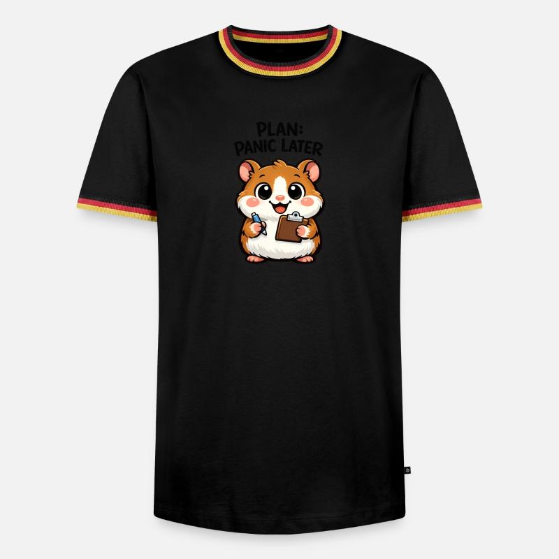 Plan: Panic Late Hamster - Men's Ringer Shirt - black/tricolour