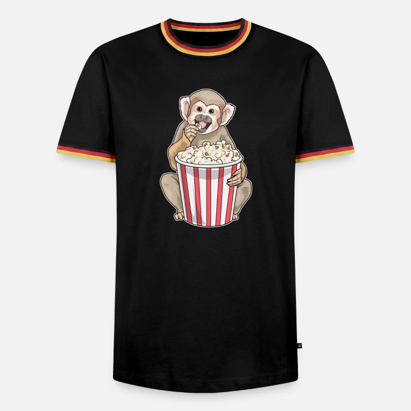 Monkey Popcorn - Men's Ringer Shirt - black/tricolour