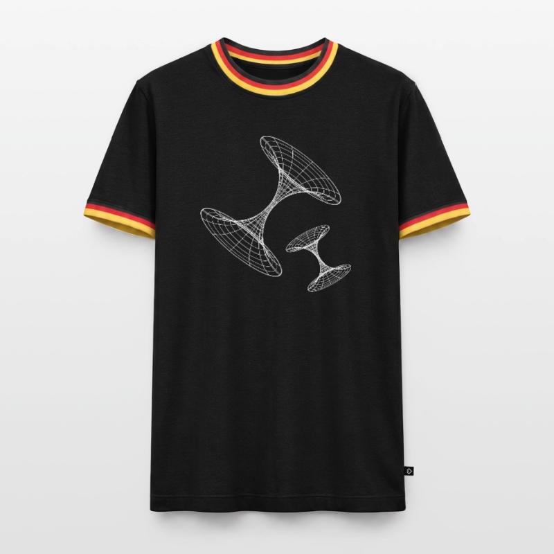 Wireframe Vortex Geometry Men's Ringer Shirt