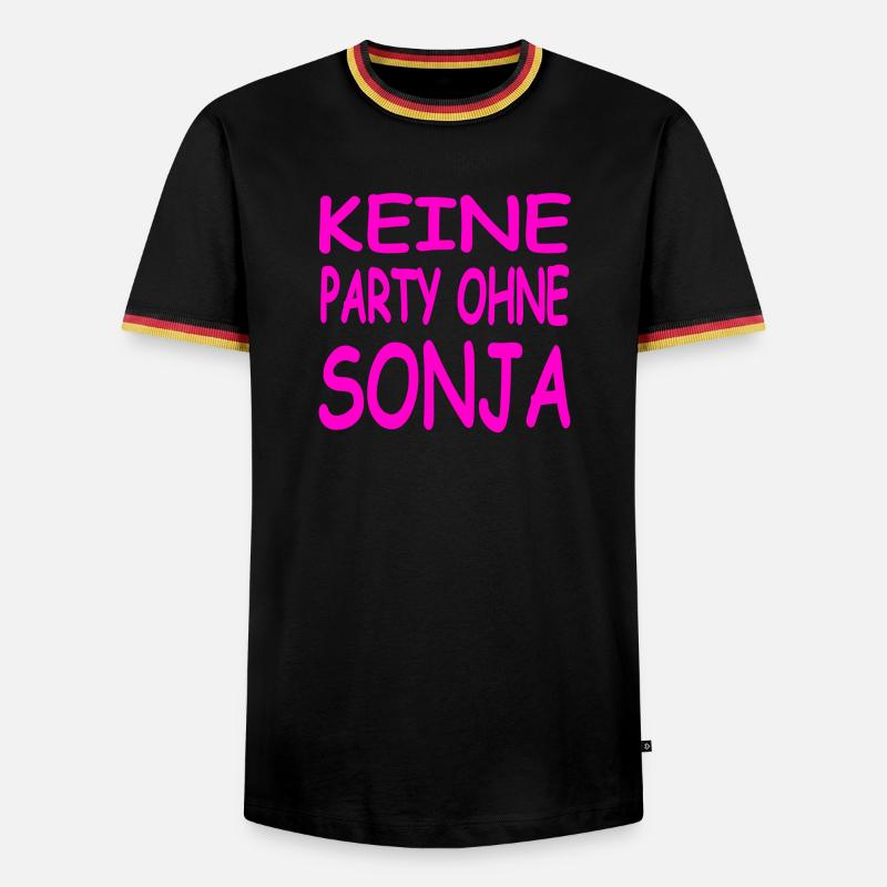 SONJA - Men's Ringer Shirt - black/tricolour