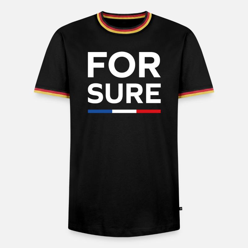 For sure, - Men's Ringer Shirt - black/tricolour