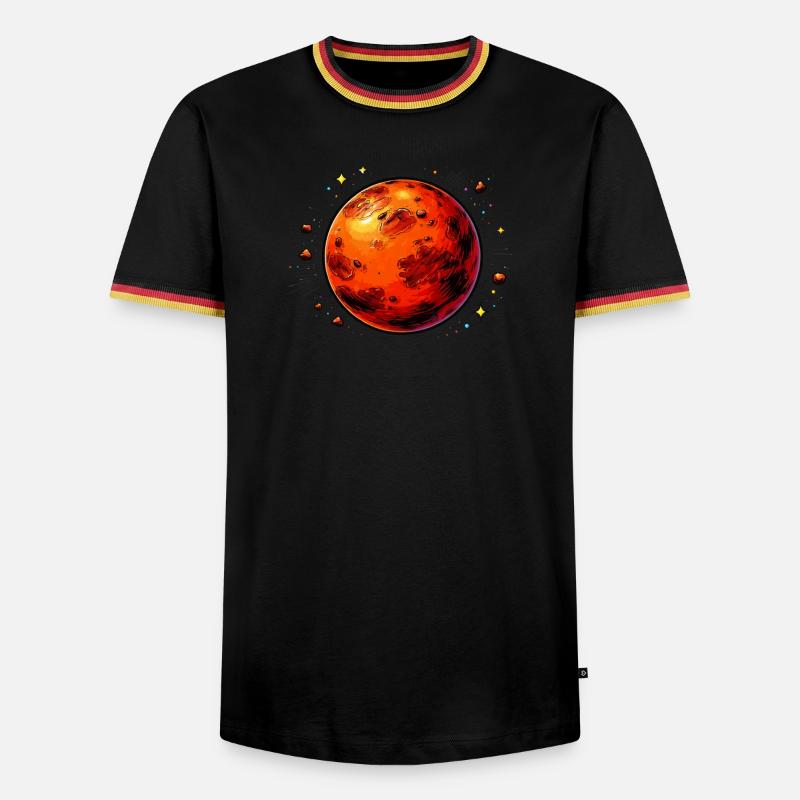 Red Planet Mars - Men's Ringer Shirt - black/tricolour