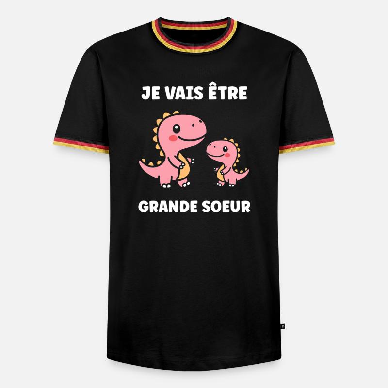 Ich werde eine große Schwester - Männer Kontrast-T-Shirt - Schwarz/Dreifarbig