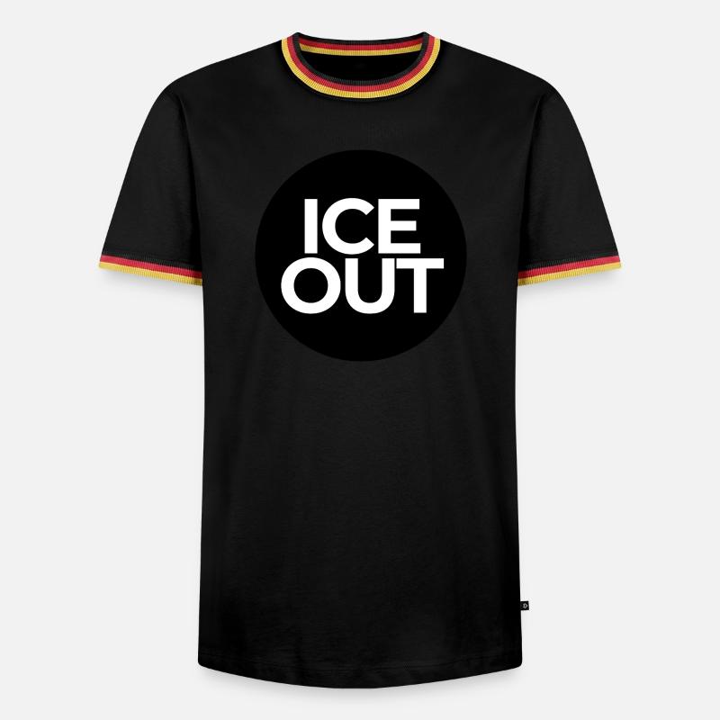 I C E OUT - Men's Ringer Shirt - black/tricolour
