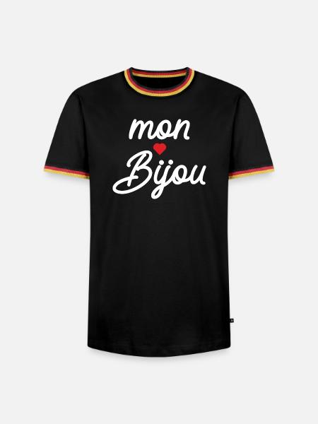 Mon Bijou Coeur Script - T-shirt contrasté Homme - noir/tricolore