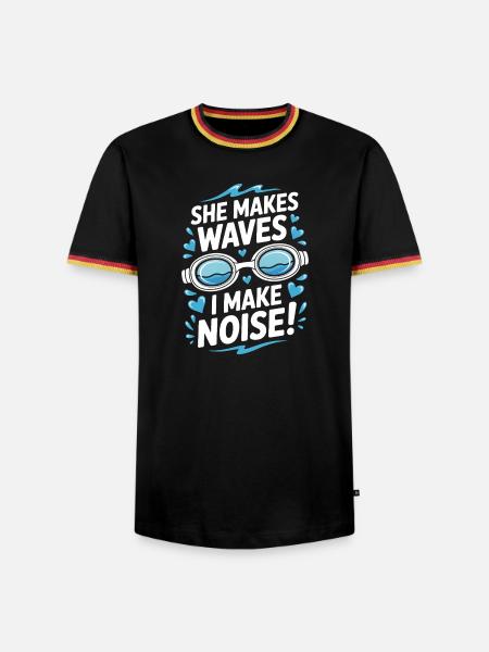 Schwimmen Sprüche Lustiges Schwimmen Geschenk - Männer Kontrast-T-Shirt - Schwarz/Dreifarbig