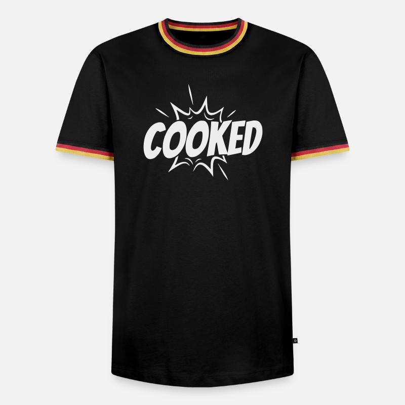 Cooked Explosiver Comic-Style - Männer Kontrast-T-Shirt - Schwarz/Dreifarbig