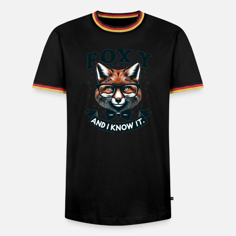 Cravatta a papillon Foxy Nerd Glasses - Maglietta Contrast da uomo - bianco/tricolore