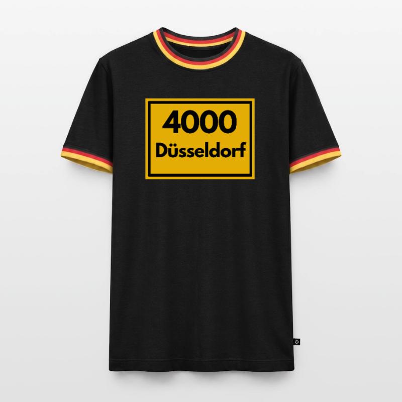 OLD POSTCODE POSTCODE RETRO 4000 DÜSSELDORF - OLD Men's Ringer Shirt