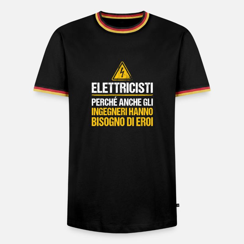 Gift Master Electricity Engineers - Men's Ringer Shirt - black/tricolour