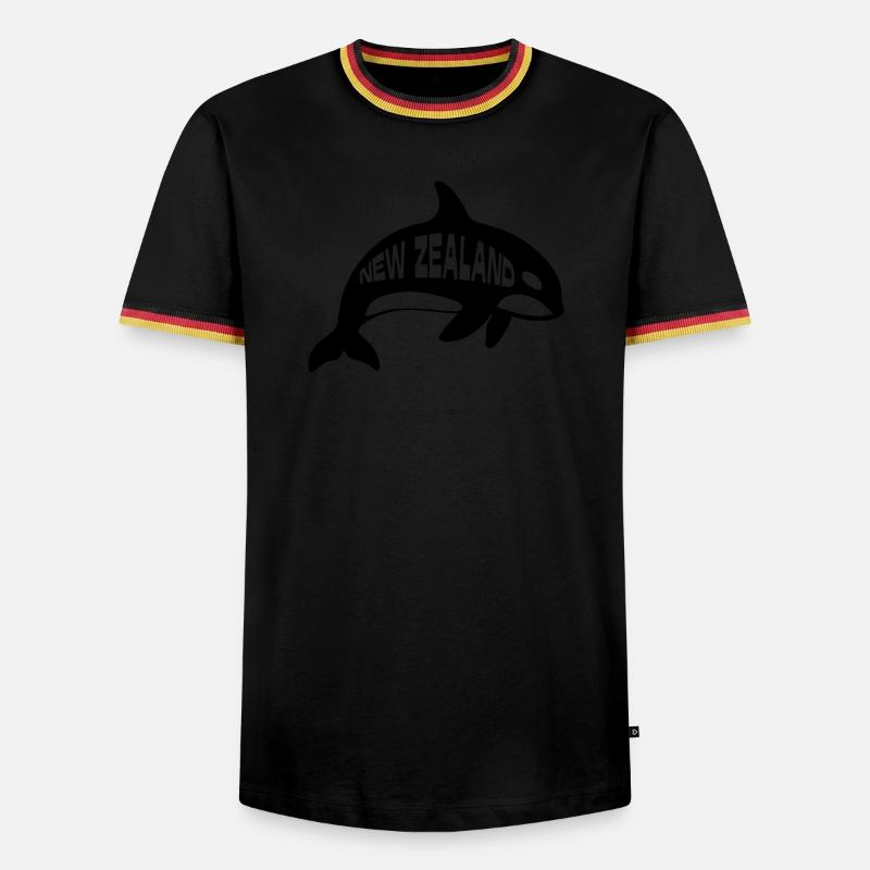 Orca della Nuova Zelanda - Maglietta Contrast da uomo - bianco/tricolore