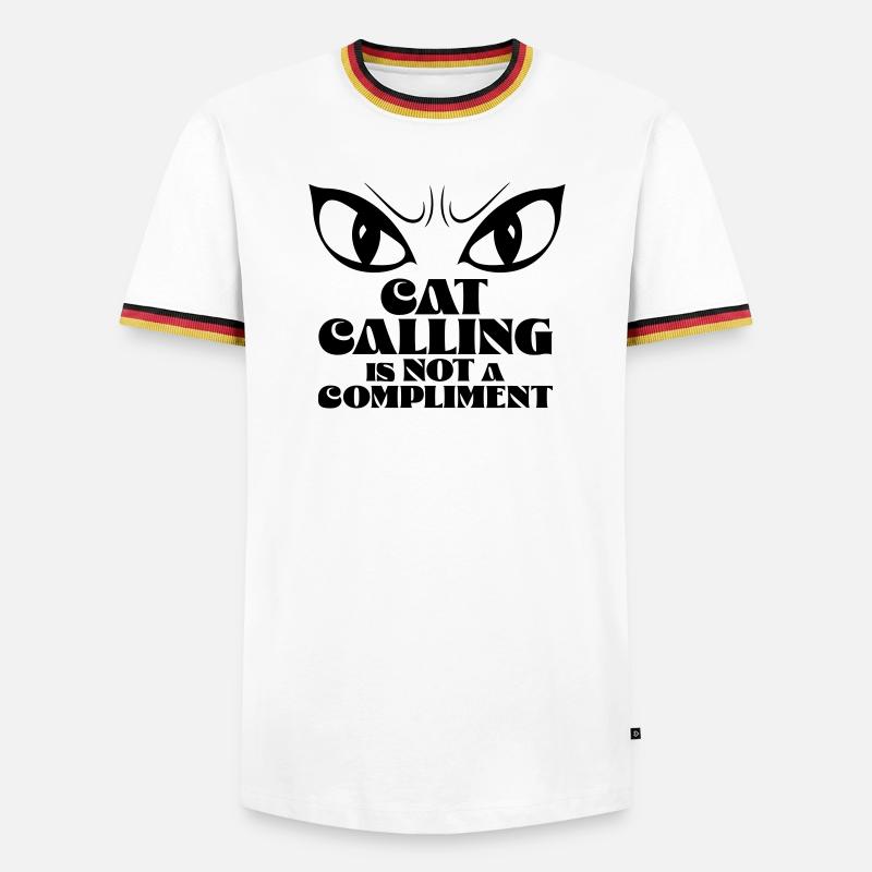 Catcalling is not a compliment - Men's Ringer Shirt - white/tricolour