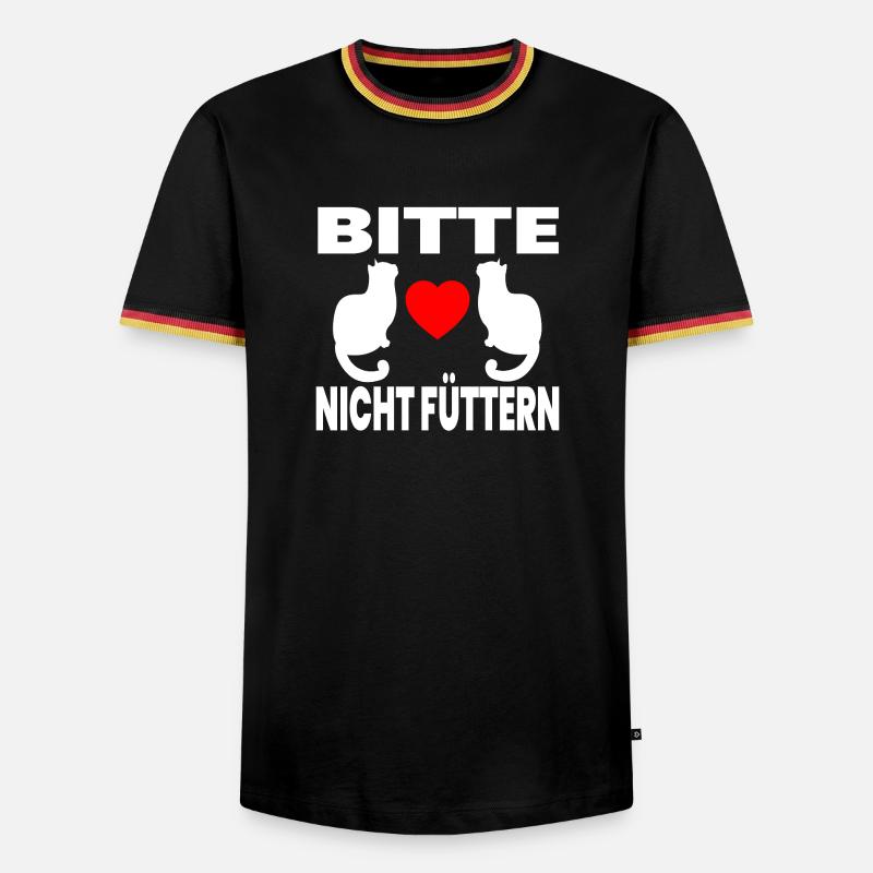 feline - Men's Ringer Shirt - black/tricolour