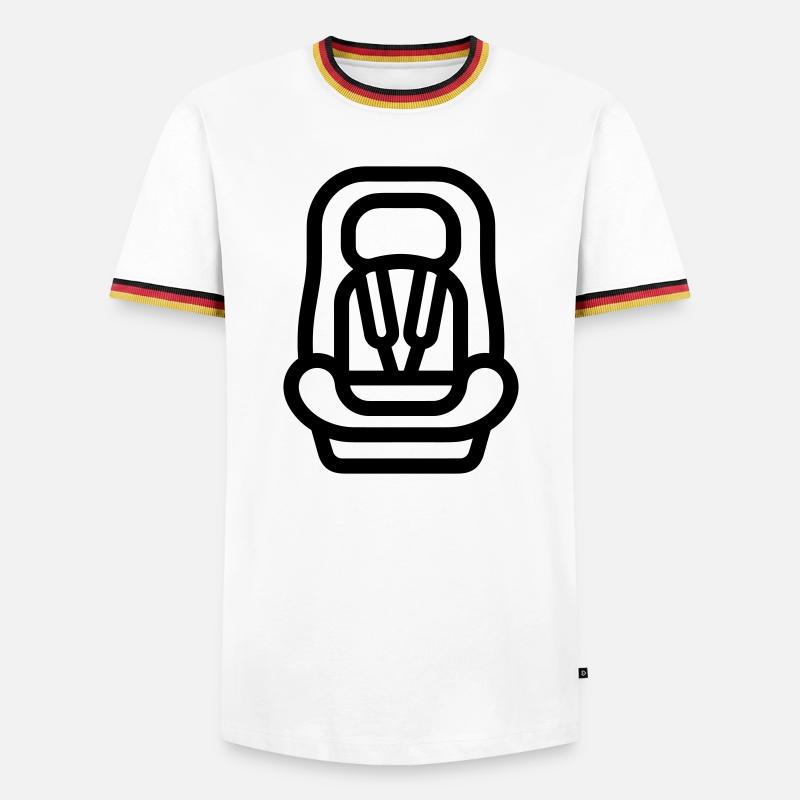 siège auto bébé - Men's Ringer Shirt - white/tricolour