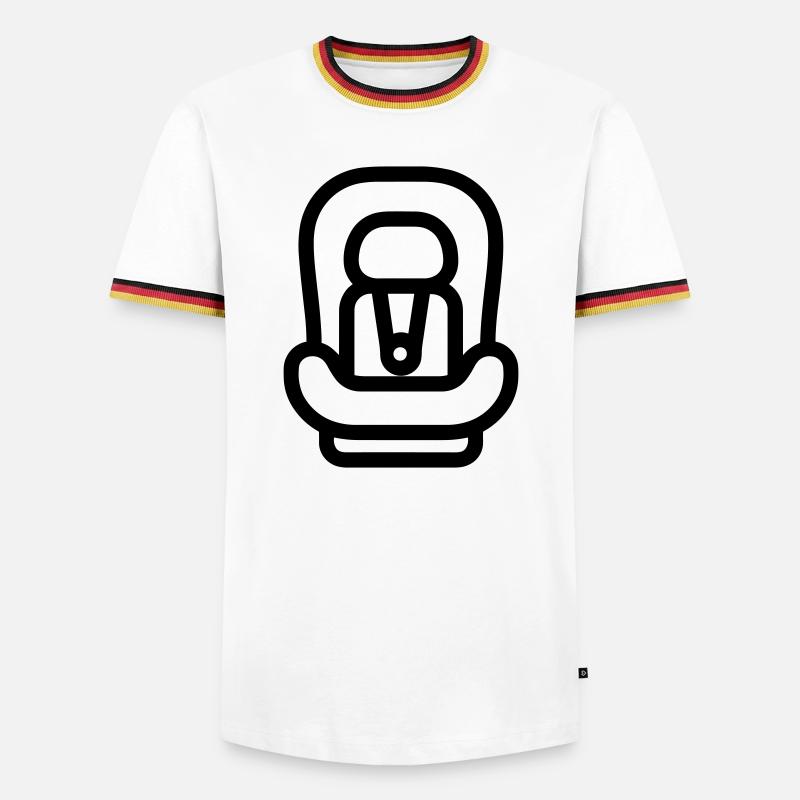 siège auto bébé - Men's Ringer Shirt - white/tricolour