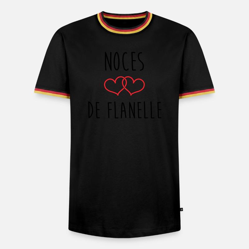 Flannel-Hochzeit – 43 Jahre Ehe - Männer Kontrast-T-Shirt - Schwarz/Dreifarbig