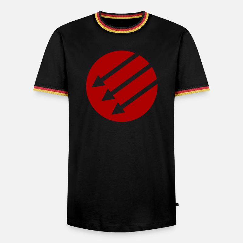 Iron Front / Eiserne Front / Järnfronten - Männer Kontrast-T-Shirt - Schwarz/Dreifarbig