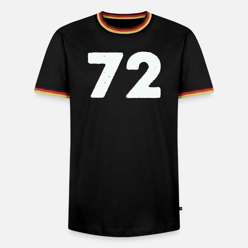 72 - Men's Ringer Shirt - black/tricolour