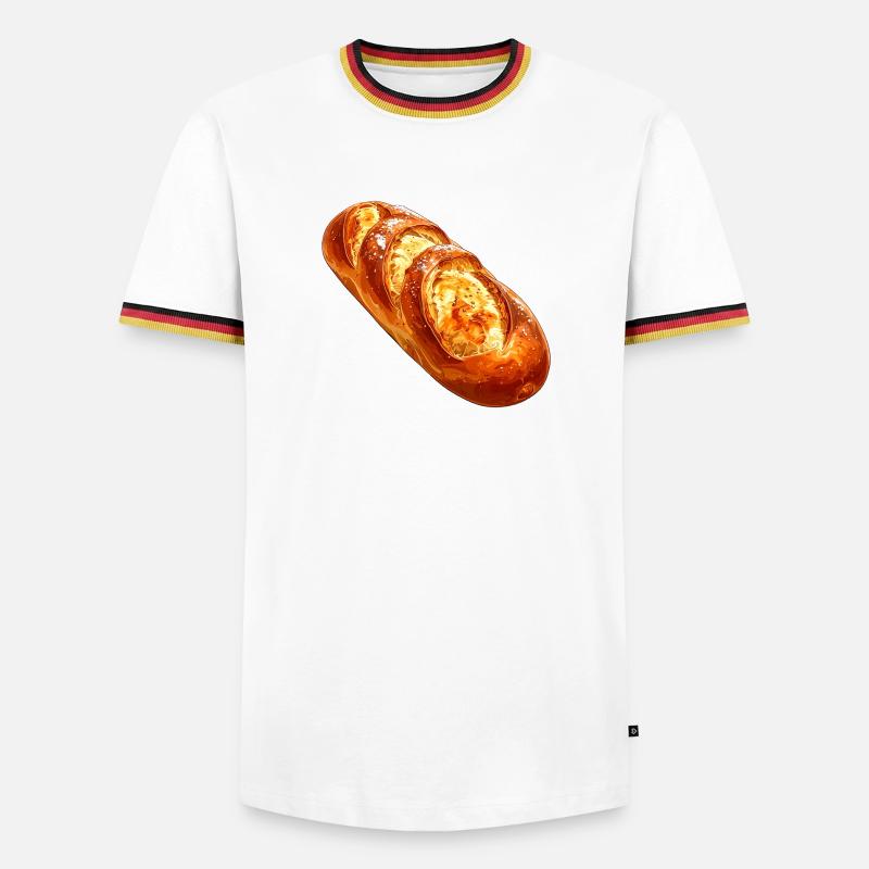 Brot oder Baguette - Männer Kontrast-T-Shirt - Weiß/Dreifarbig