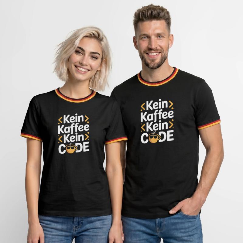 No Coffee No Code Programmer Computer Scientist Men's Ringer Shirt