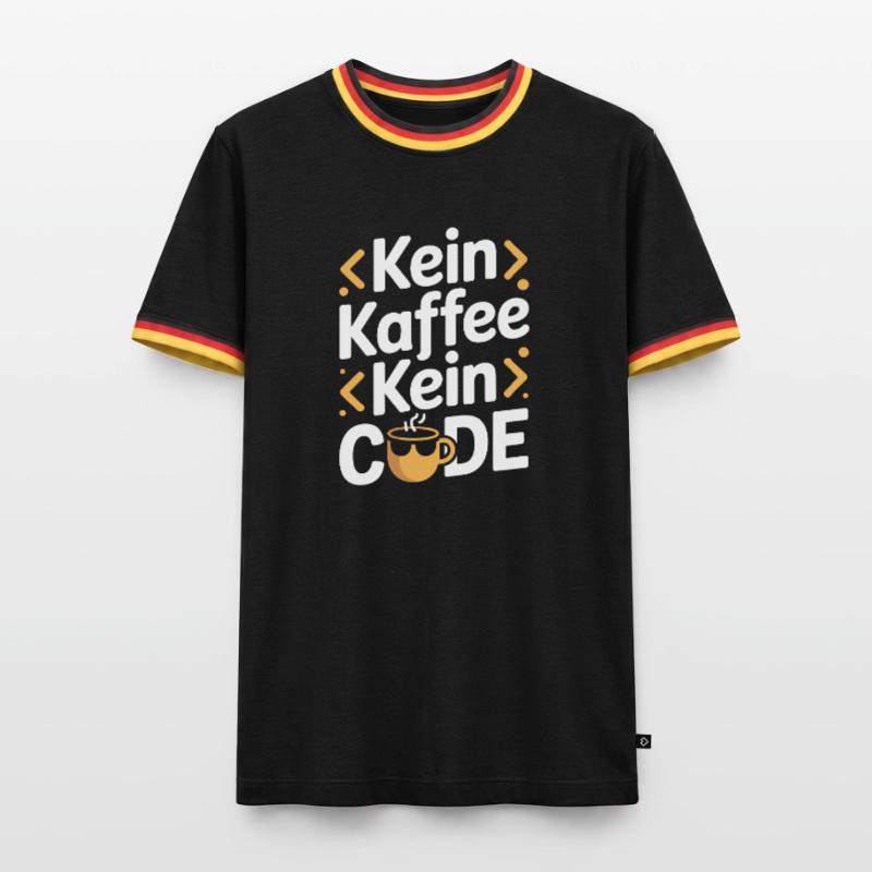 No Coffee No Code Programmer Computer Scientist Men's Ringer Shirt
