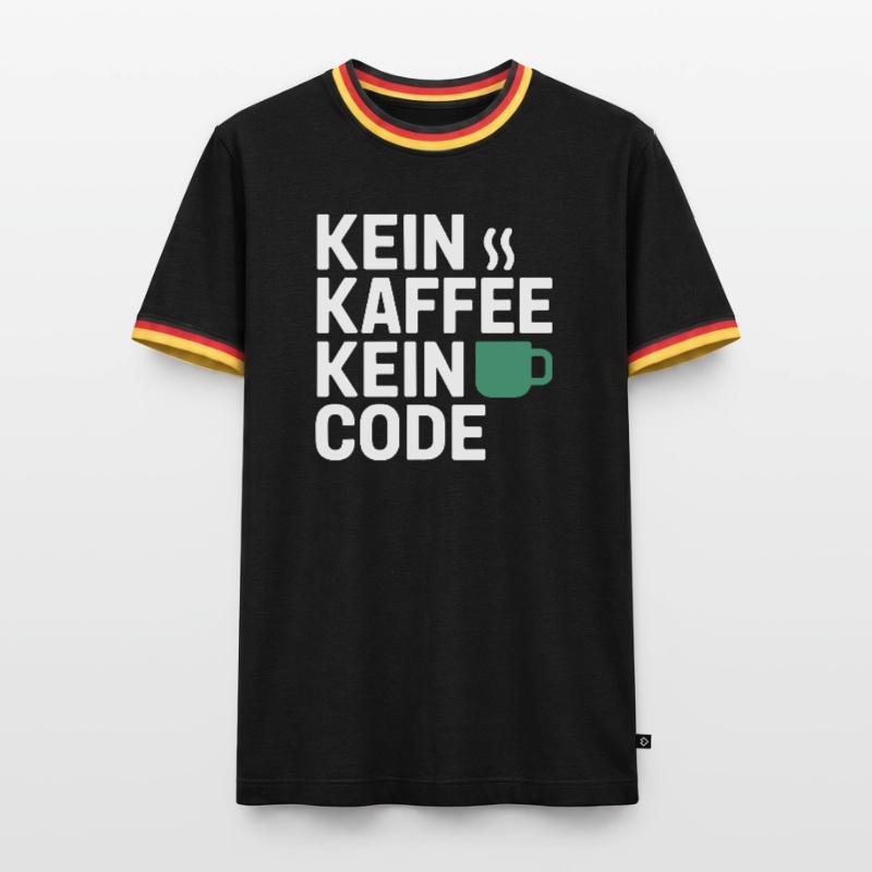 No Coffee No Code Programmer Computer Scientist Men's Ringer Shirt