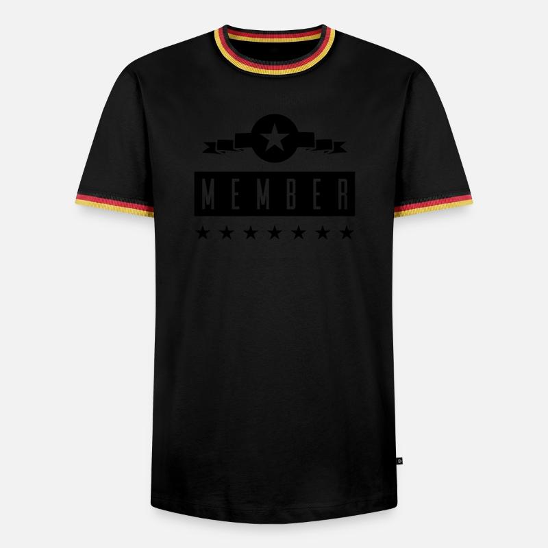 Members - Men's Ringer Shirt - black/tricolour
