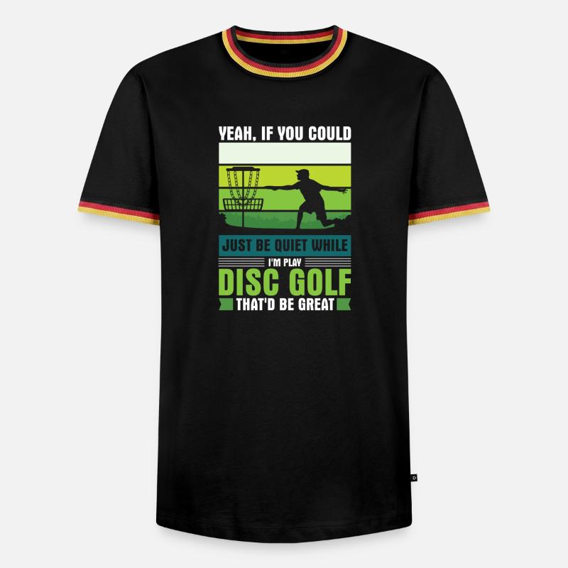 Disc Golf Geschenke Discgolf - Männer Kontrast-T-Shirt - Schwarz/Dreifarbig