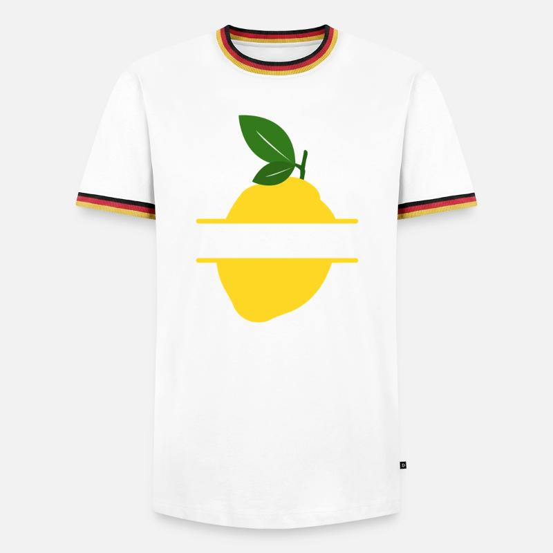 Lemon Split Frame - Men's Ringer Shirt - white/tricolour