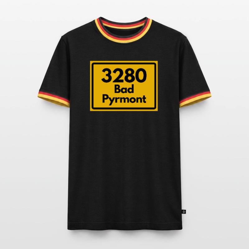 OLD POSTCODE POSTCODE RETRO 3280 BAD PYRMONT Men's Ringer Shirt