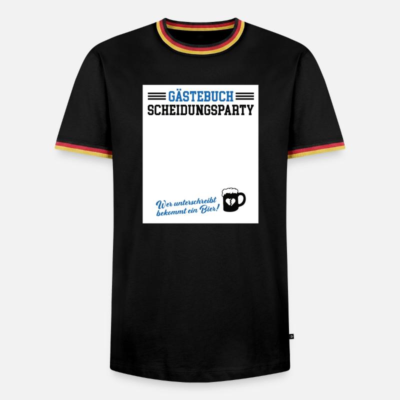Gästebuch Scheidungsparty Geschieden Scheidung - Männer Kontrast-T-Shirt - Schwarz/Dreifarbig
