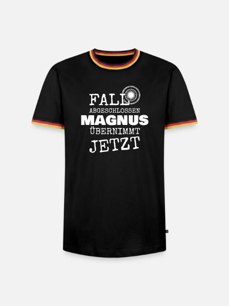 Geschenk für Magnus - Männer Kontrast-T-Shirt - Schwarz/Dreifarbig
