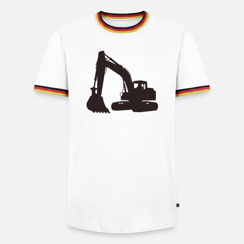bagger - Männer Kontrast-T-Shirt - Weiß/Dreifarbig