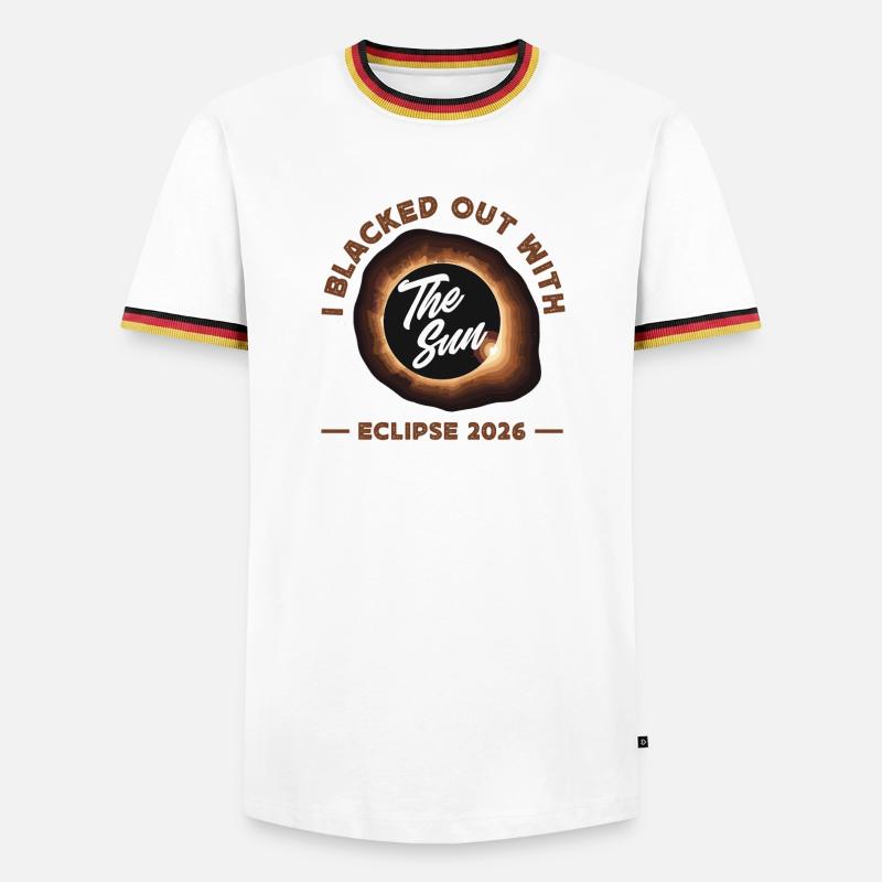 Solar eclipse 2026, August 12 - Men's Ringer Shirt - white/tricolour