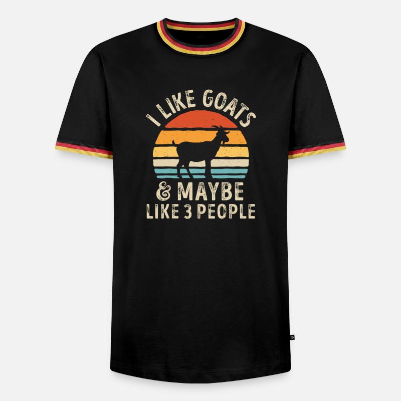 Goat Sunset Meme Tee - Men's Ringer Shirt - black/tricolour