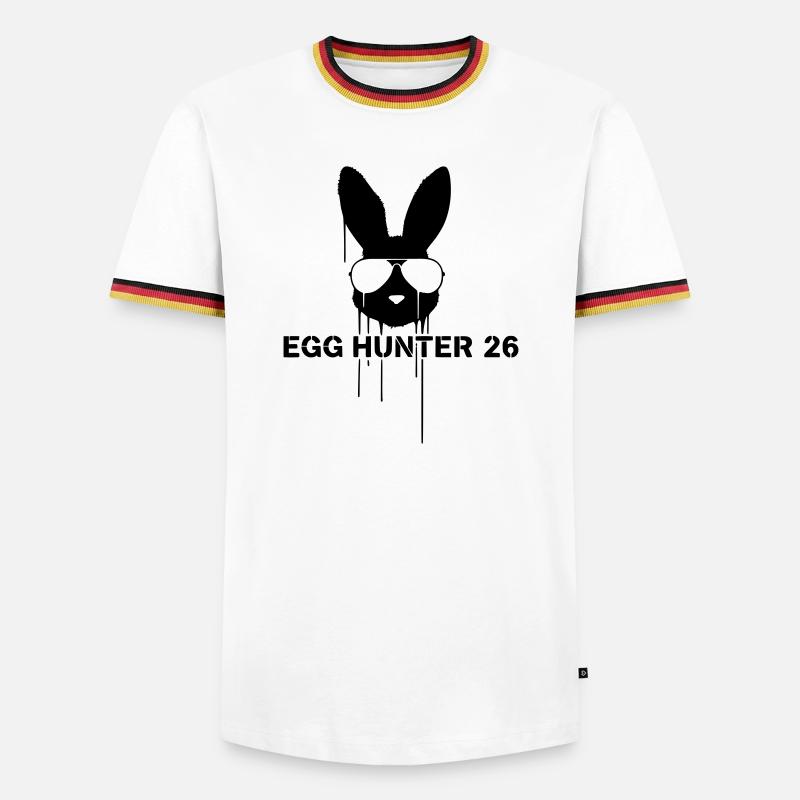 Cooler Egg Hunter 2026 Bunny Easter - Men's Ringer Shirt - white/tricolour