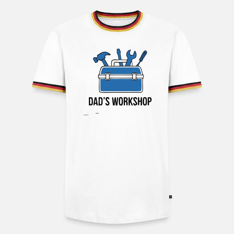 Dad's Workshop Tool Logo - Men's Ringer Shirt - white/tricolour