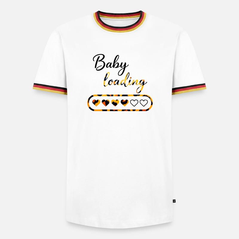 Leopard Loading baby - Männer Kontrast-T-Shirt - Weiß/Dreifarbig