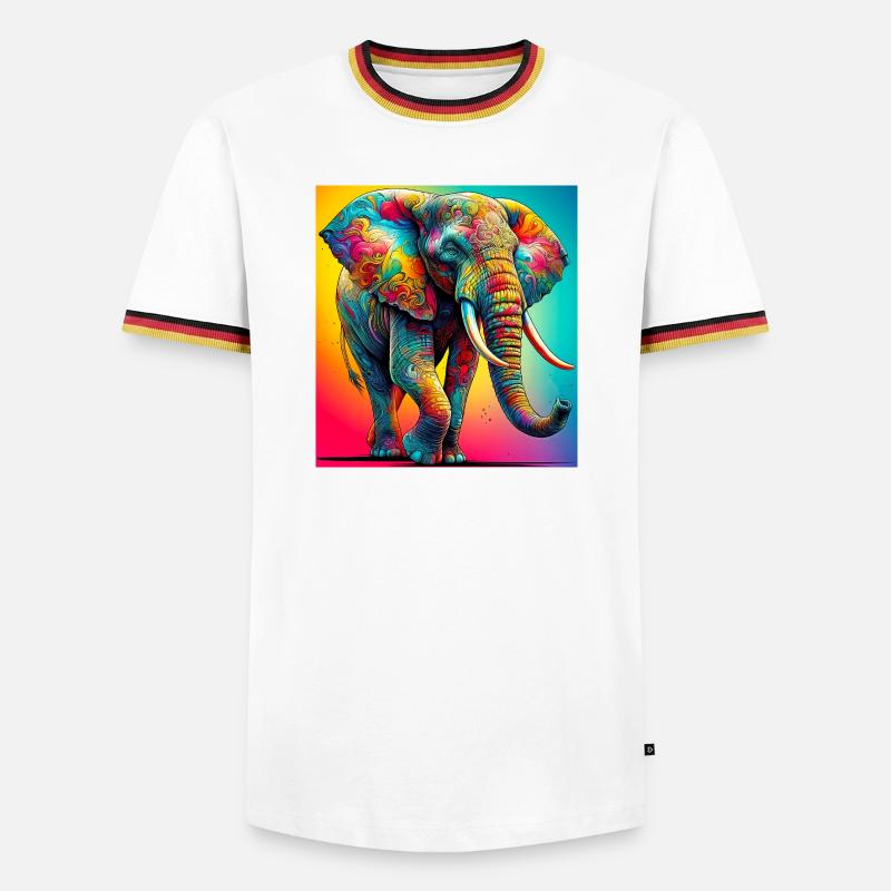 elephant - Men's Ringer Shirt - white/tricolour