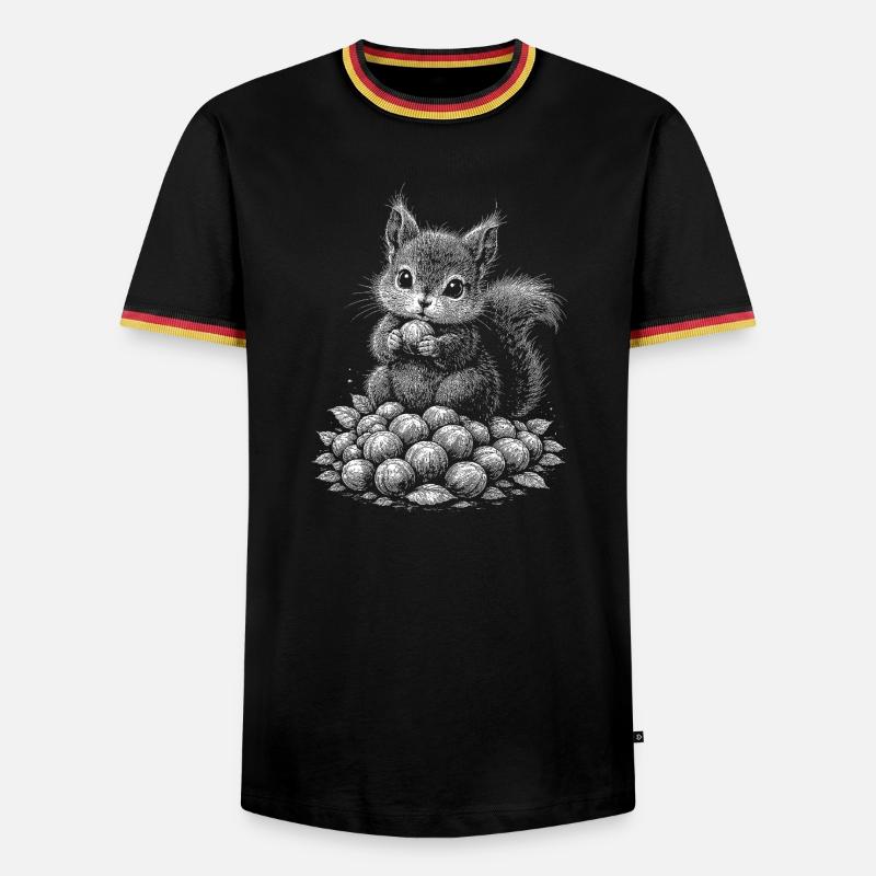 Eichhoernchen - Männer Kontrast-T-Shirt - Schwarz/Dreifarbig