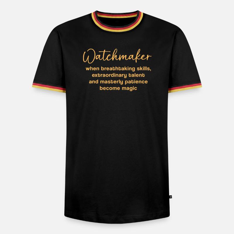 Clockwork Clock - Men's Ringer Shirt - black/tricolour
