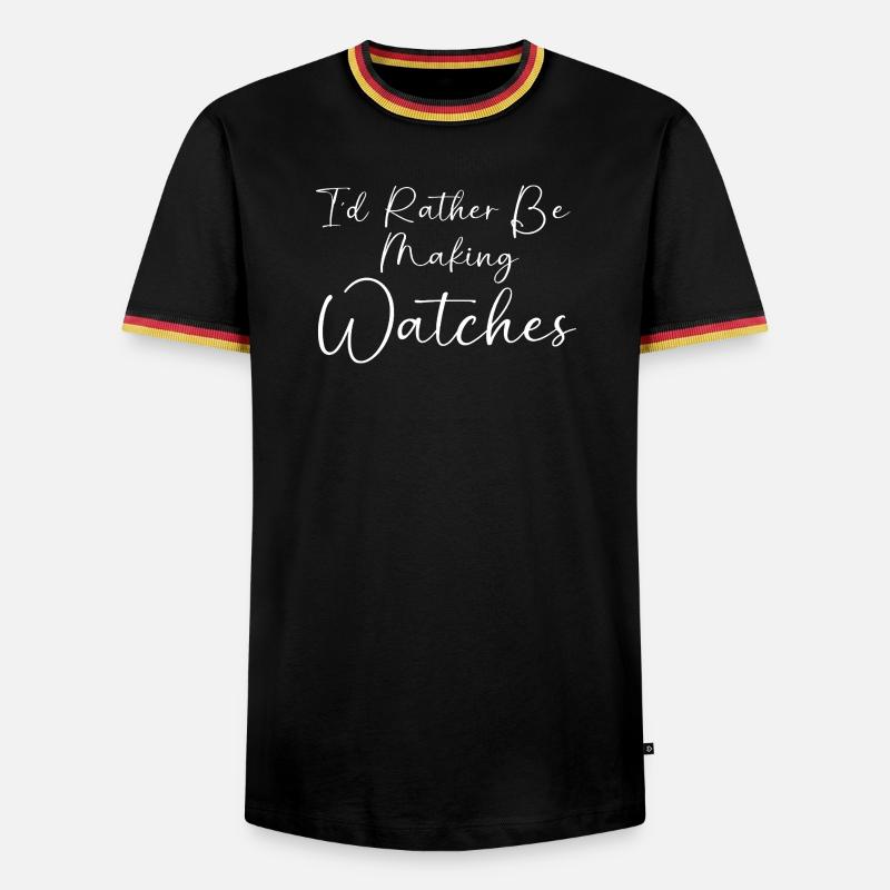 Clockwork Clock - Men's Ringer Shirt - black/tricolour