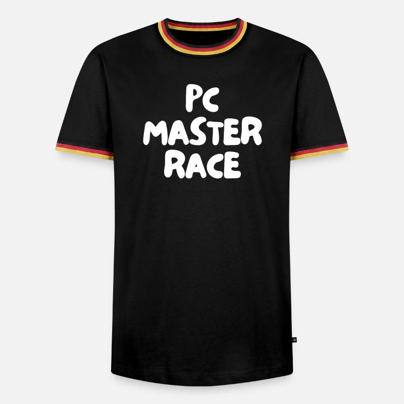 pc master race - Men's Ringer Shirt - black/tricolour