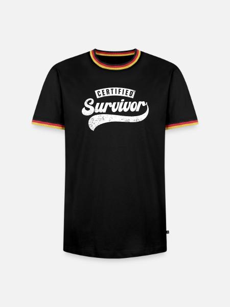 Survivant certifié - T-shirt contrasté Homme - noir/tricolore