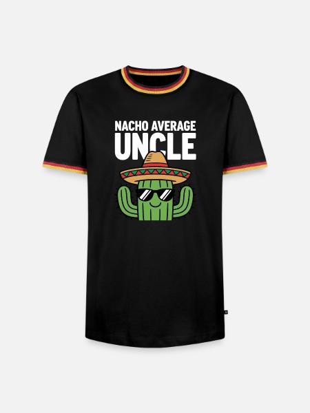 Nacho Durchschnitts-Onkel Witzig Cinco de Mayo - Männer Kontrast-T-Shirt - Schwarz/Dreifarbig