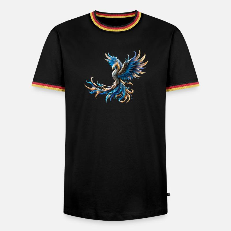 Fire Blue Phoenix - Men's Ringer Shirt - black/tricolour