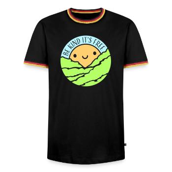 Sois gentil, c’est une déclaration de gentillesse gratuite qui dit - T-shirt contrasté Homme - noir/tricolore - Devant - AI Model Male 178 light (178cm) & AI Model Male 185 light (185cm)