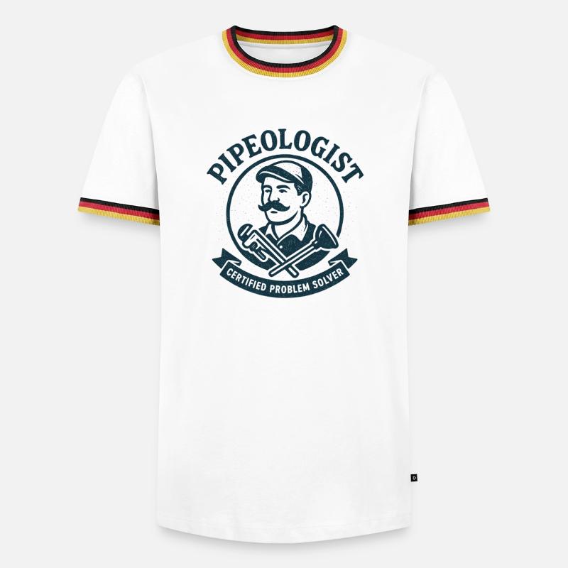 Pipe Expert | Plumber Problem Solver - Men's Ringer Shirt - white/tricolour