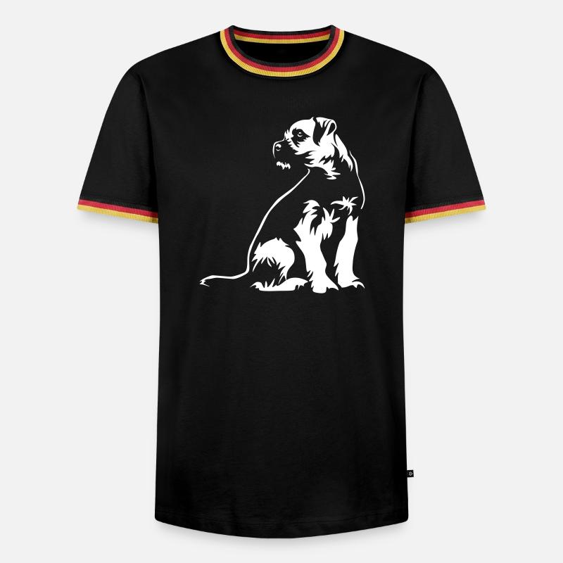 Border Terrier "Black Edition" - Men's Ringer Shirt - black/tricolour